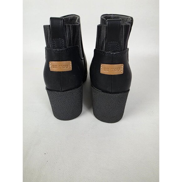 NWOT Dr. Scholl's Lean In Wedge Bootie Womens Black Wedge Ankle Boots Size 6 - Picture 6 of 11